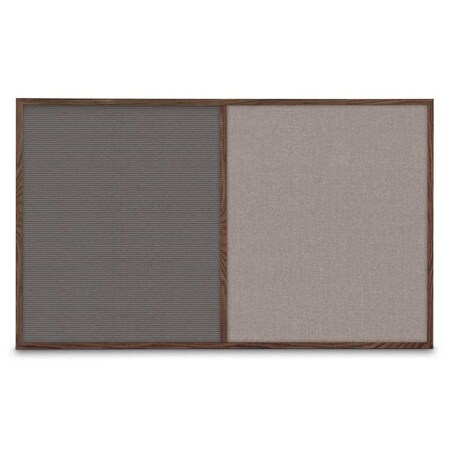 United Visual Products Sliding Door Indoor Enclosed Corkboard, 3 UV9000ACSH-BLACK-DBURGU